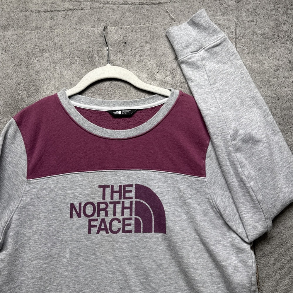 The North Face Women's Gray Pullover Sweatshirt XL Logo Fleece Outdoor Layer